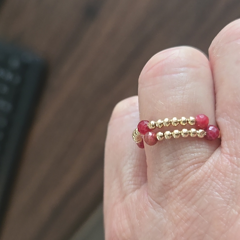Elegant solid 14k Gold &Genuine RUBY RING.NWT. - Picture 4 of 4